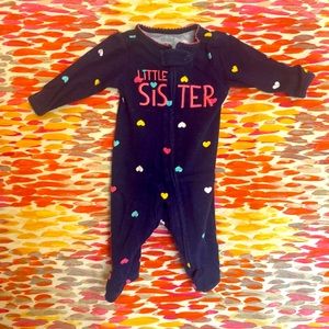 Fair Little Sister footies pajamas